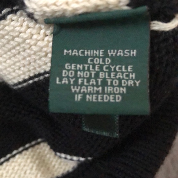 Ralph Lauren Striped Quarter Zip Sweater Petite S - Picture 9 of 10